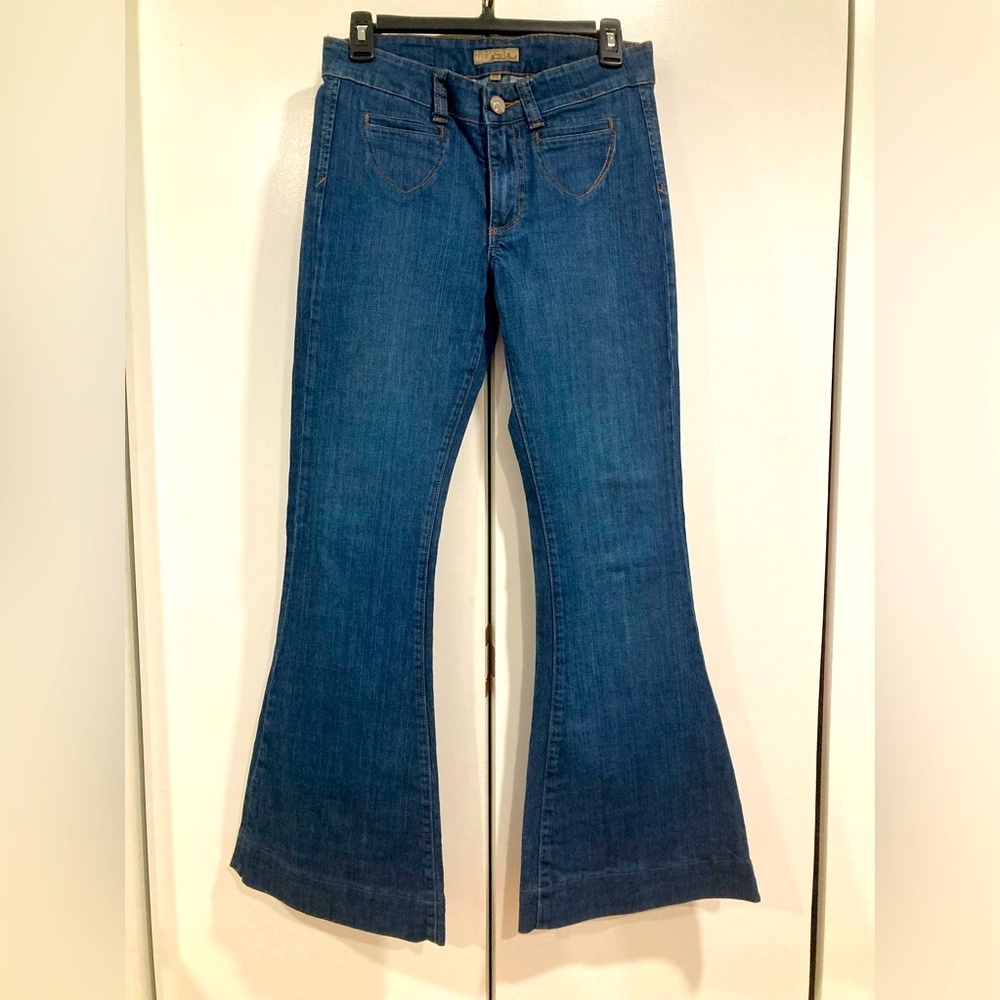 See Thru Soul bell bottom jeans